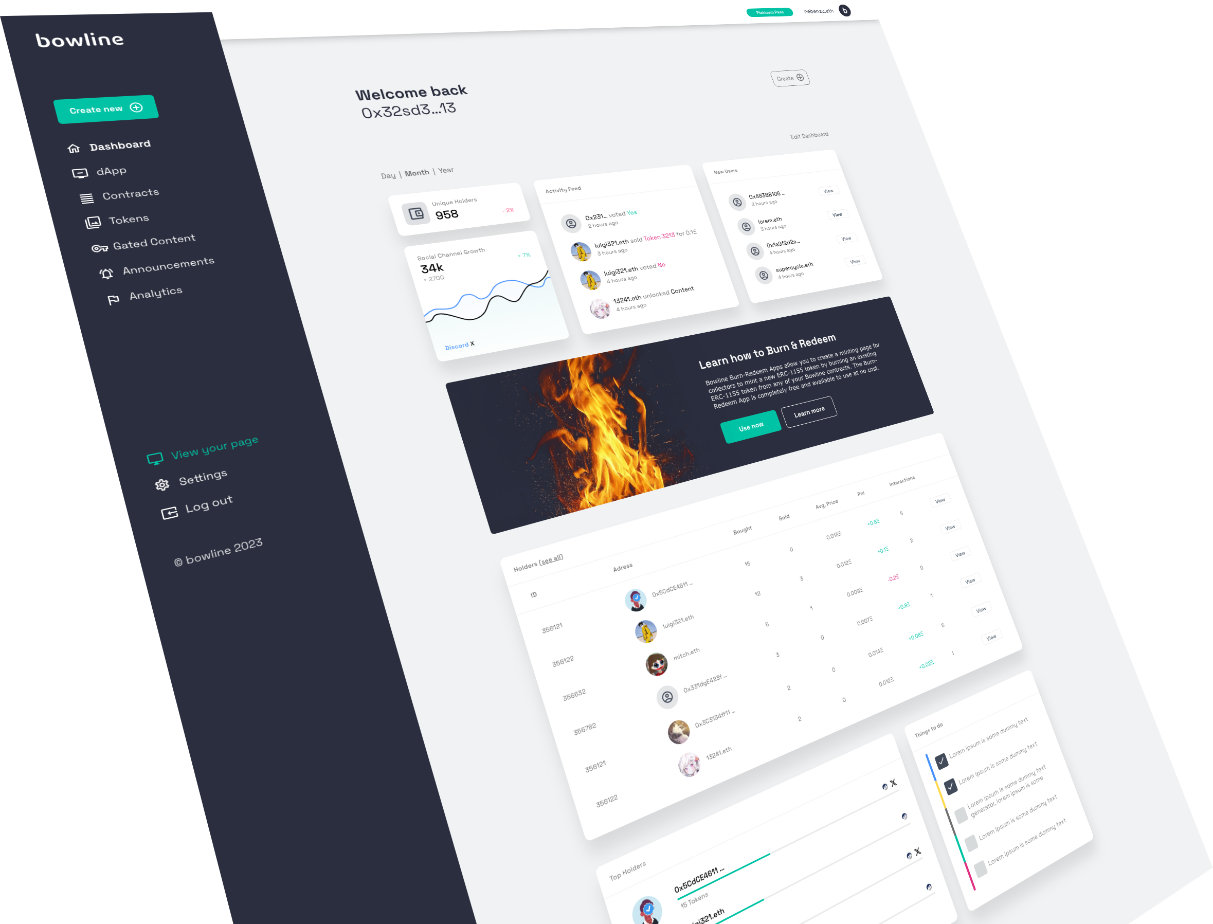 Bowline.app - Ethereum NFT Platform for Tokenized Digital Experiences